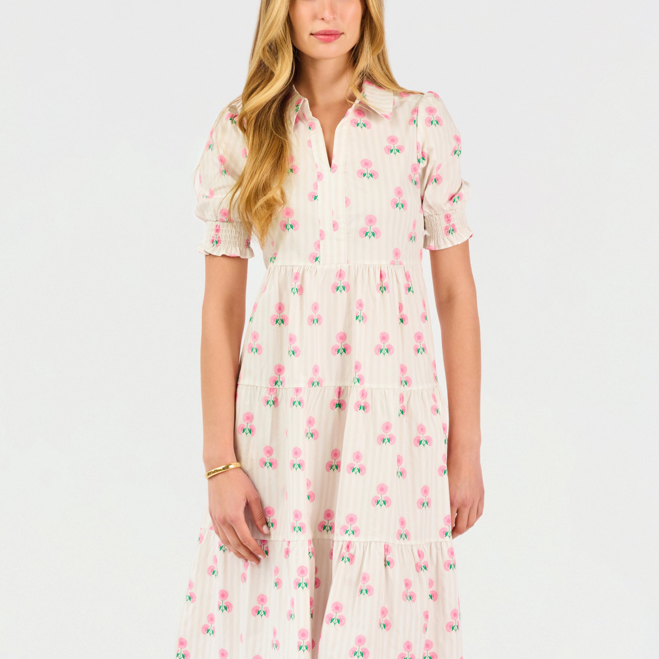 Molly Dress | Sweetbriar Stripe Pink
