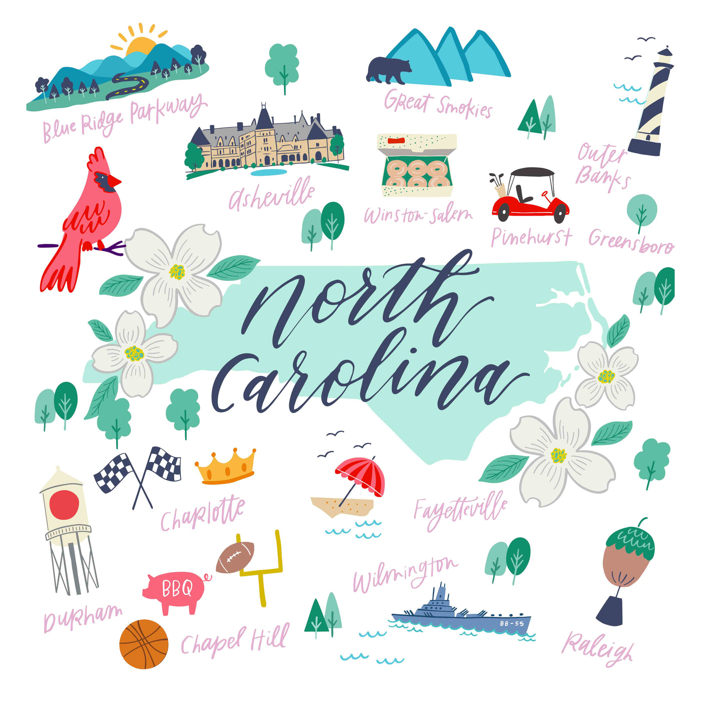 Tea Towel | North Carolina