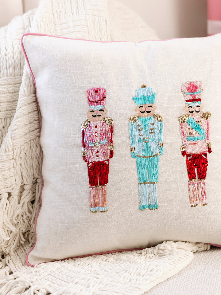 The range sequin cushion top