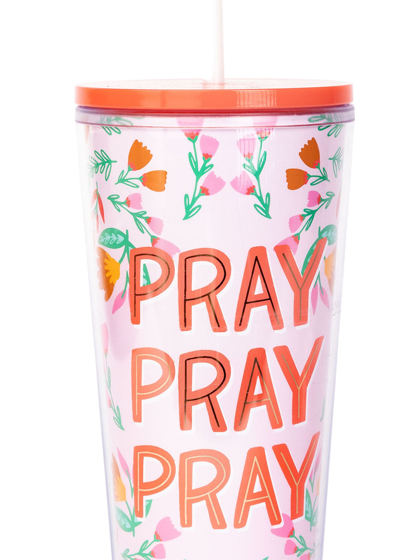 FINAL SALE - 24oz Straw Tumbler | Pray Pray Pray