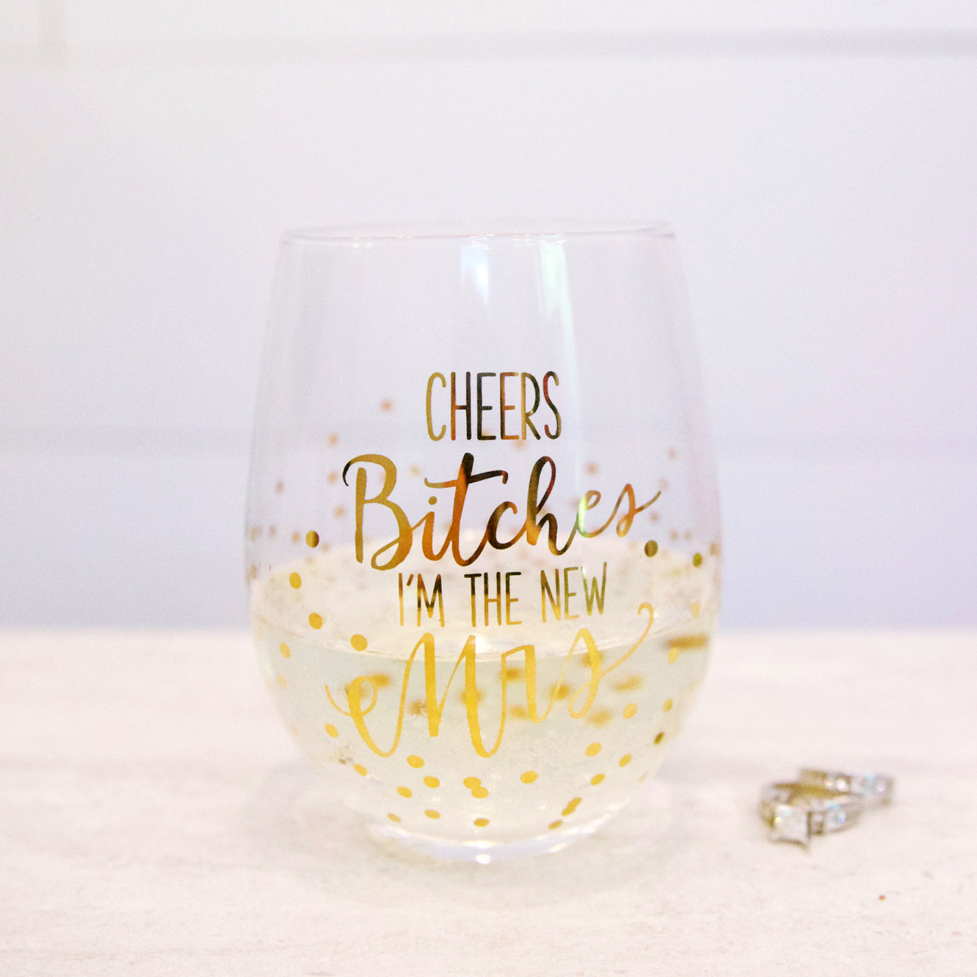 New Mrs. | Stemless Wine Glass - Mary Square, LLC