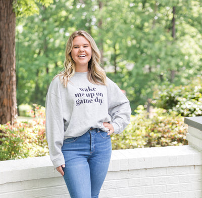 FINAL SALE - Wake Me Up On Game Day | Jules Sweatshirt - Mary Square, LLC