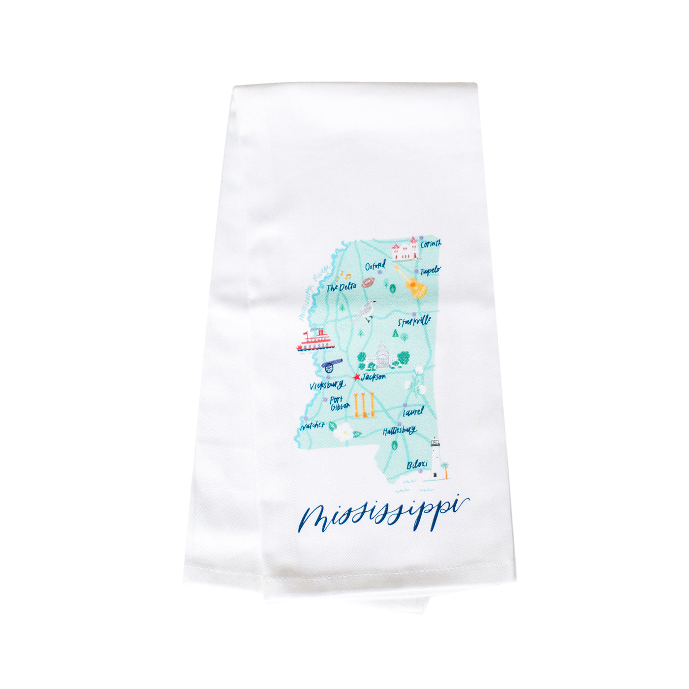 Mississippi | Tea Towel - Mary Square, LLC