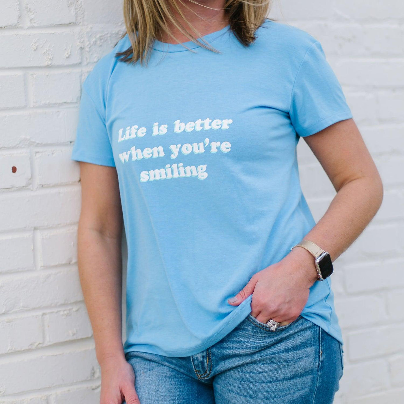 FINAL SALE - Life is Better When You Are Smiling | Tee - Mary Square, LLC