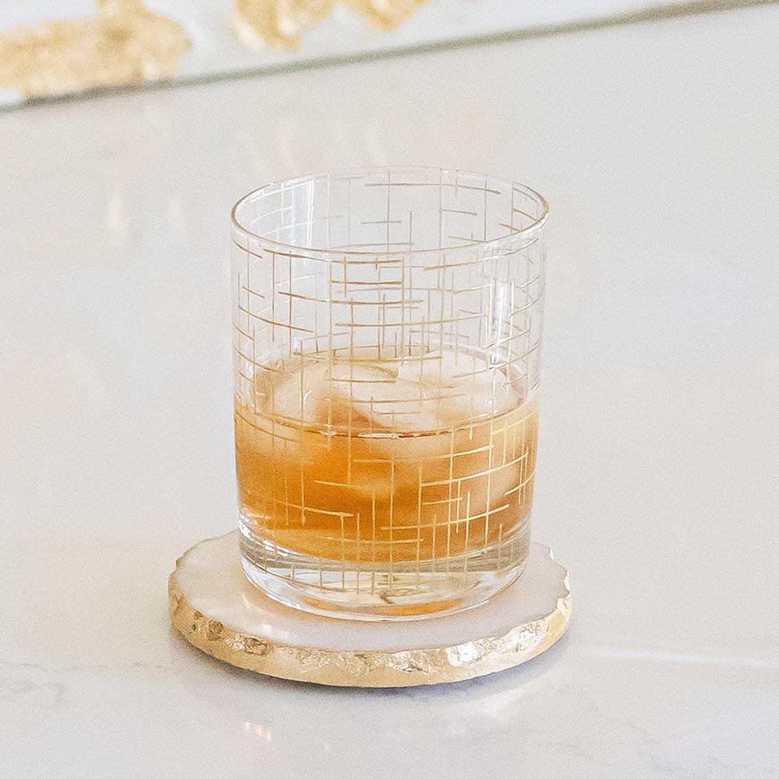 Cocktail Glass | Gold Hatch - Mary Square, LLC