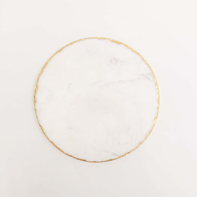 Marble & Gold Round Cheese Board - Mary Square, LLC