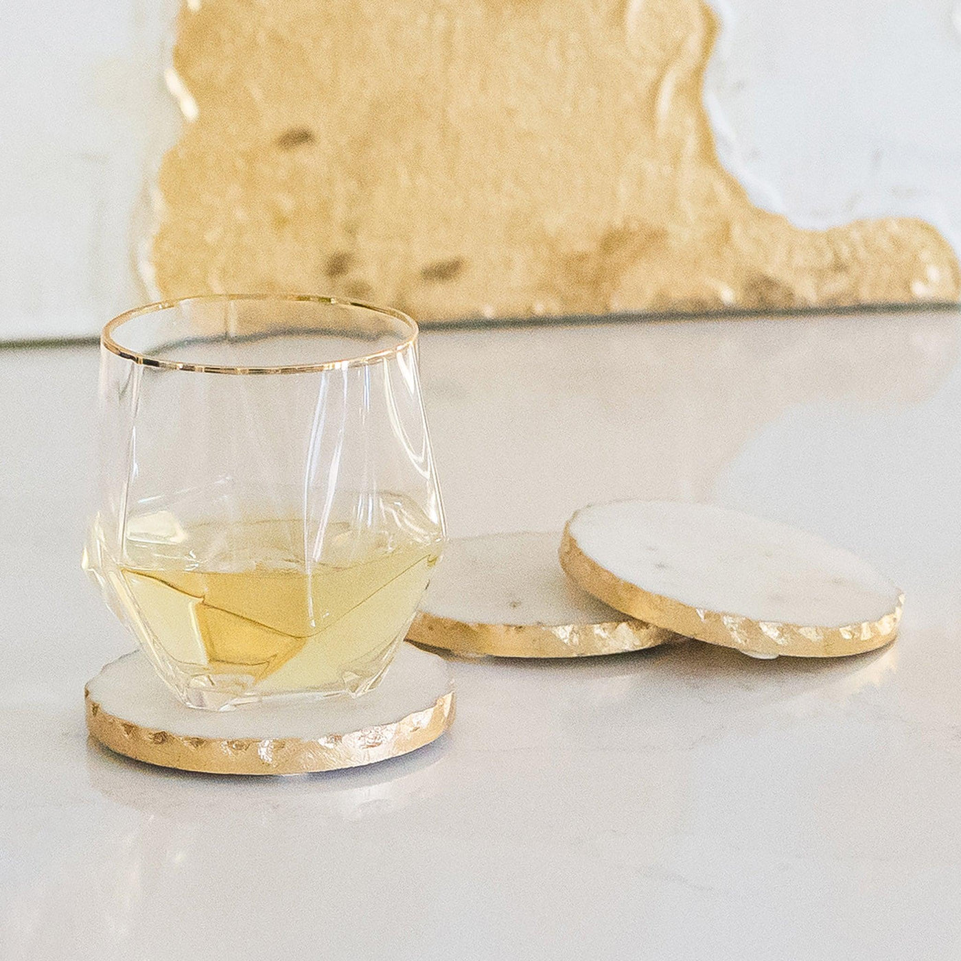 Marble & Gold | Coasters (Set of 4) - Mary Square, LLC