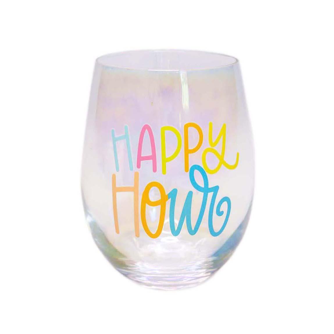 FINAL SALE - Happy Hour | Stemless Wine Glass - Mary Square, LLC