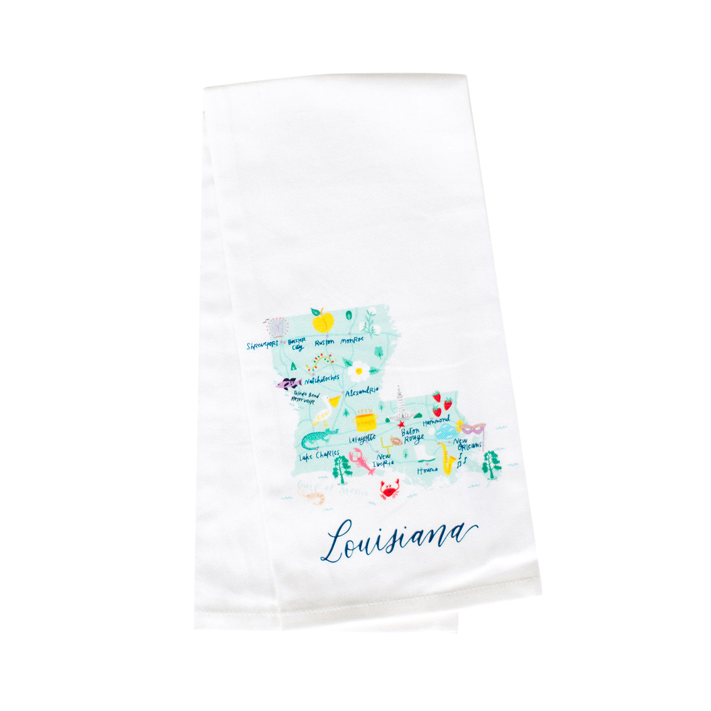Louisiana Tea Towel - Mary Square, LLC