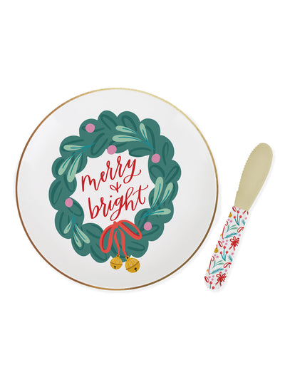 Platter with Spreader | Merry & Bright