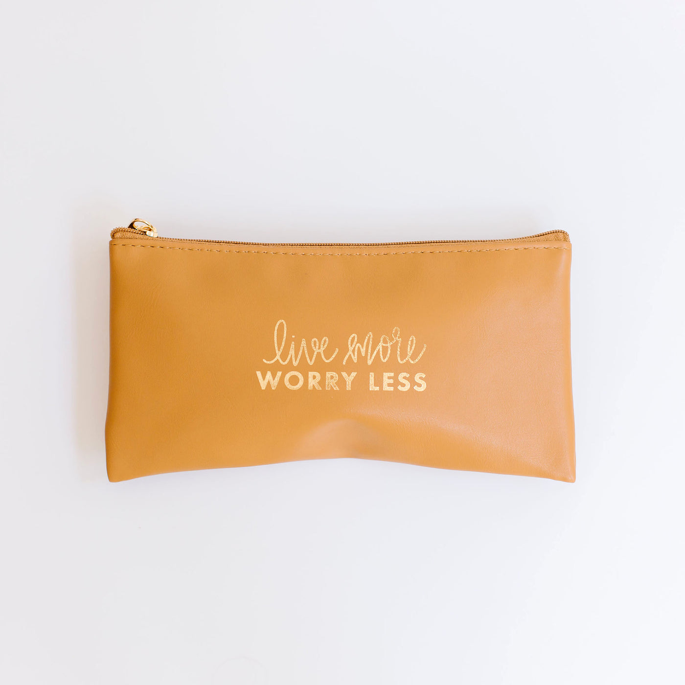 Live More Worry Less | Zippered Pouch - Mary Square, LLC