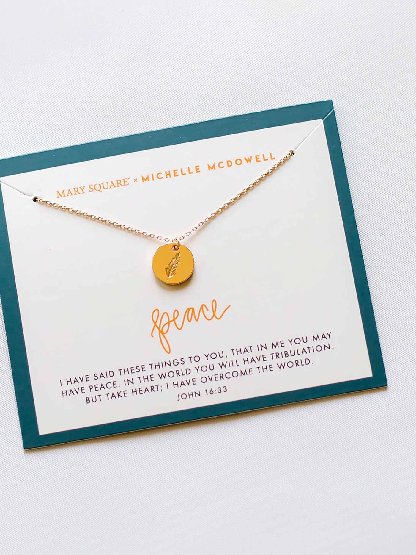 Peace Inspirational Necklace - Mary Square, LLC