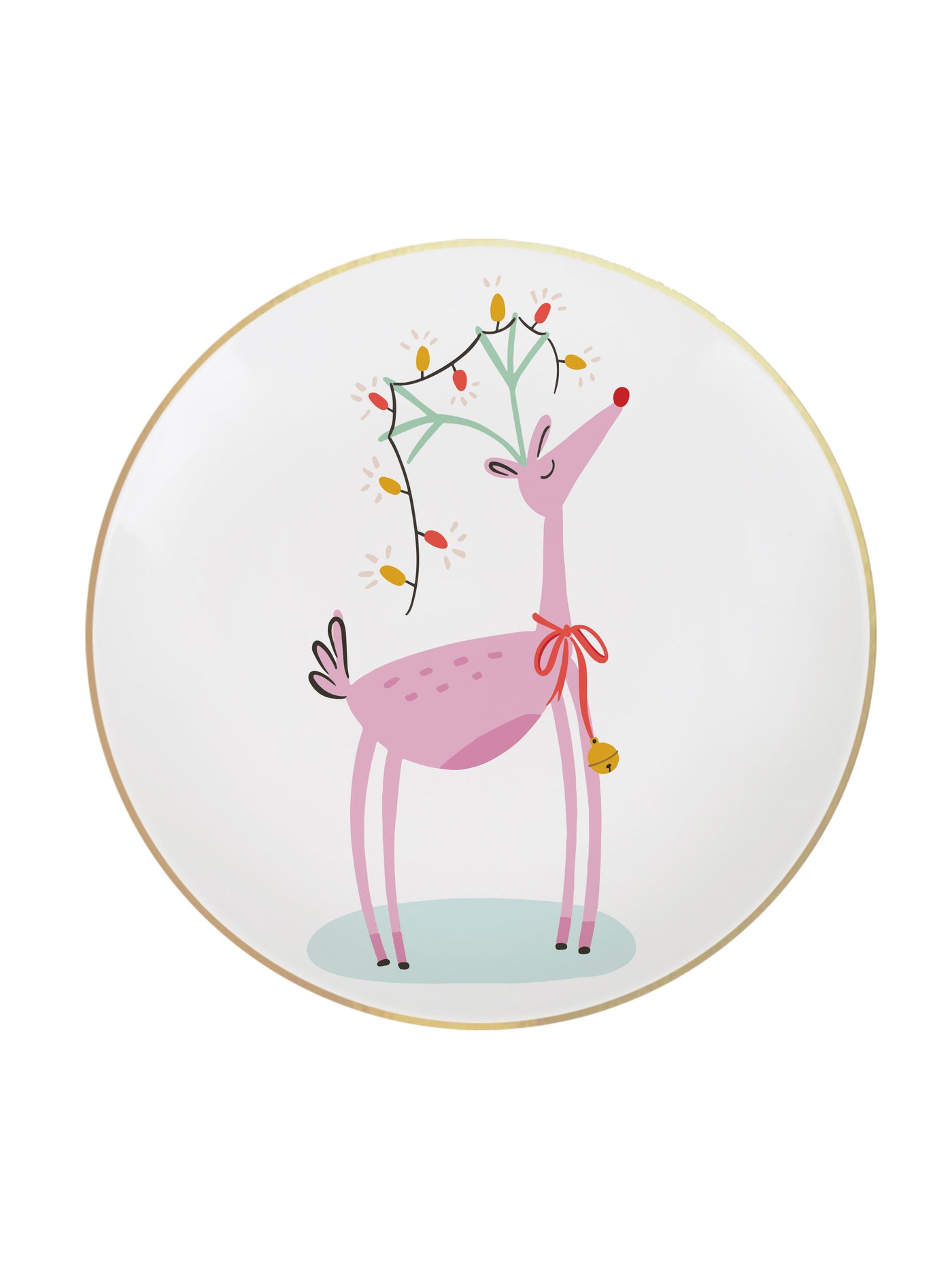 Appetizer Plate | Whimsical Reindeer - Set of 4