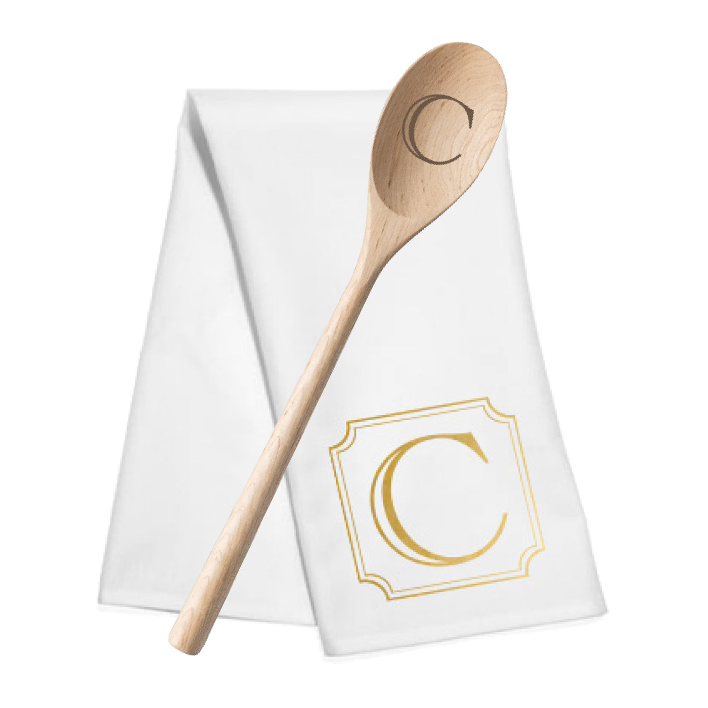 Initial | Tea Towel & Spoon Set - Mary Square, LLC