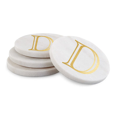 Initial | Marble and Gold Coasters - Mary Square, LLC