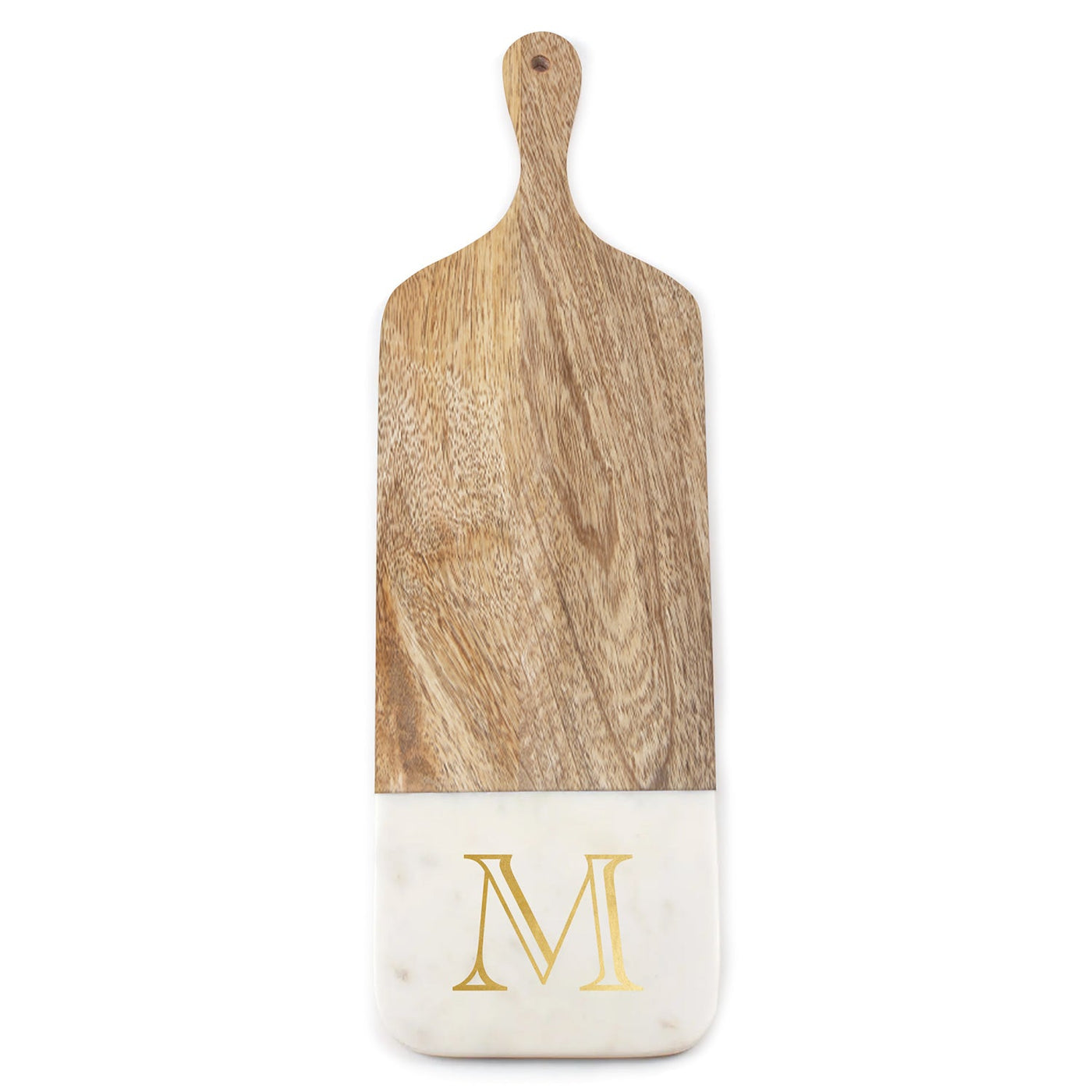 Initial | Marble and Wood Charcuterie Board - Mary Square, LLC