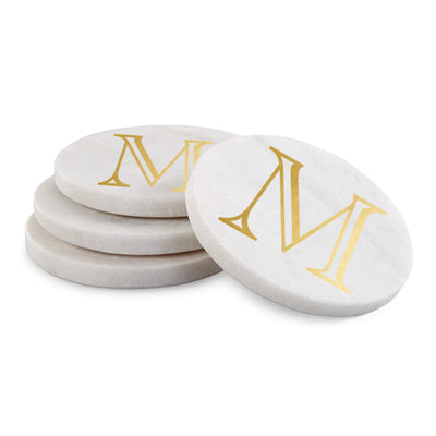 Initial | Marble and Gold Coasters - Mary Square, LLC