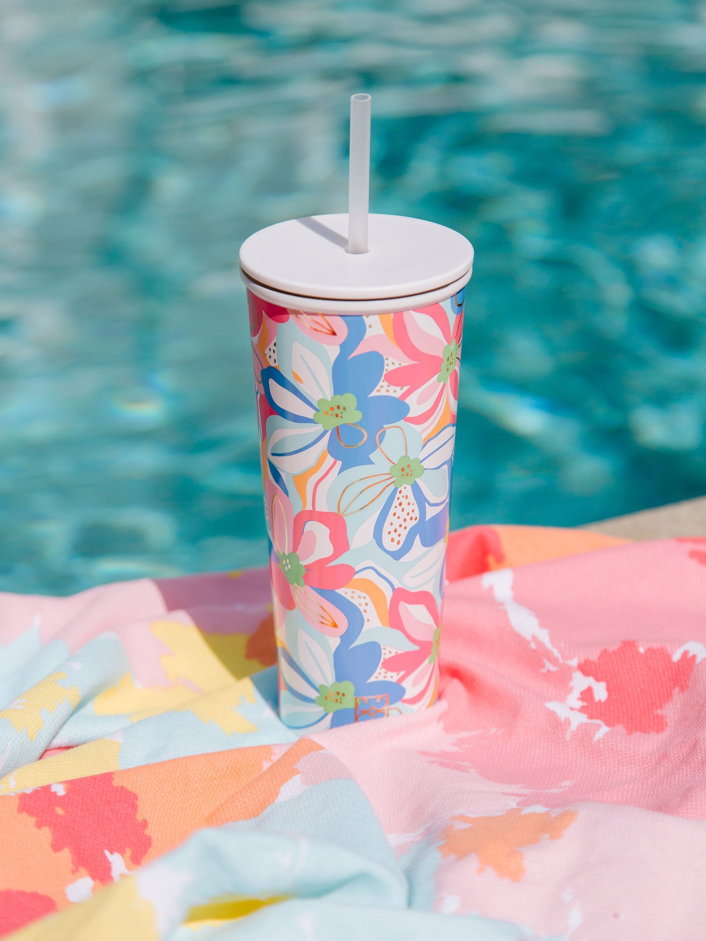 FINAL SALE -Color Me Happy | Stainless Straw Tumbler - Mary Square, LLC