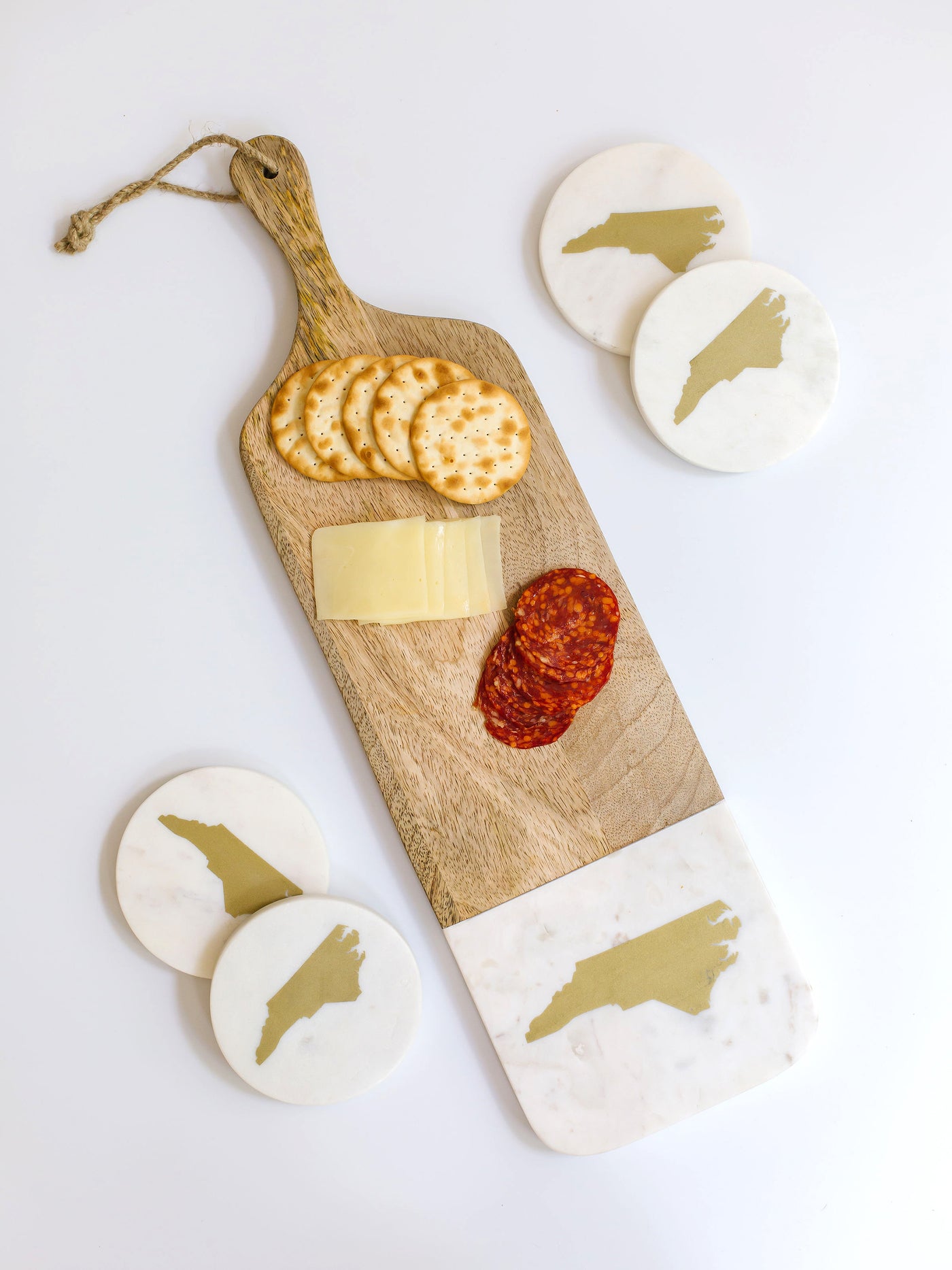 State | Marble and Wood Charcuterie Board